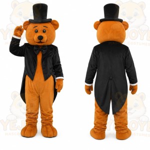 Top Hat Bear Mascot Costume