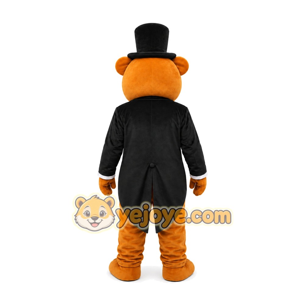 Top Hat Bear Mascot Costume Top Hat Bear Mascot Costume