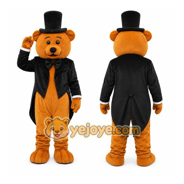 Top Hat Bear Mascot Costume