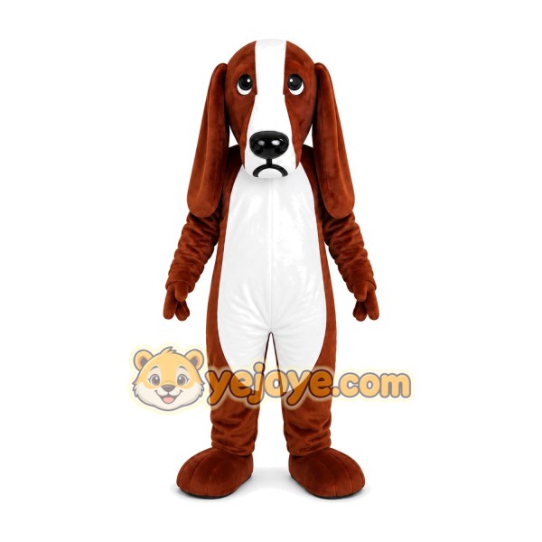 Brown Basset Dog Mascot Costume Brown Basset Dog Mascot Costume