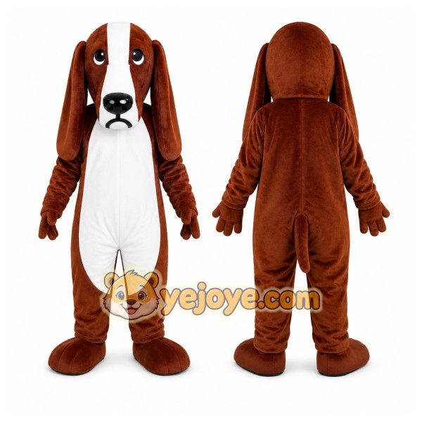 Brown Basset Dog Mascot Costume