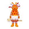 Orange Dress Girl Mascot Costume