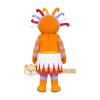 Orange Dress Girl Mascot Costume