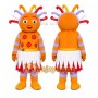 Orange Dress Girl Mascot Costume