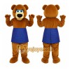 Bear Blue Dress Mascot Costume Bear Blue Dress Mascot Costume