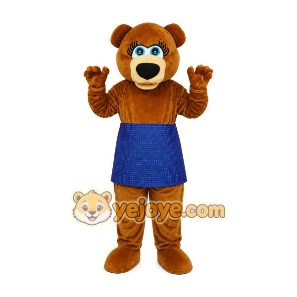 Bear Blue Dress Mascot Costume