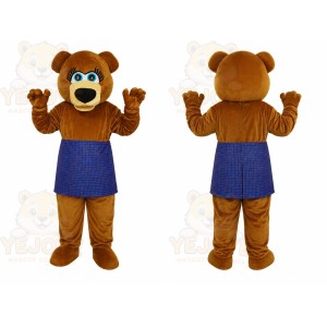 Bear Blue Dress Mascot Costume