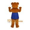 Bear Blue Dress Mascot Costume Bear Blue Dress Mascot Costume