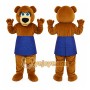 Bear Blue Dress Mascot Costume