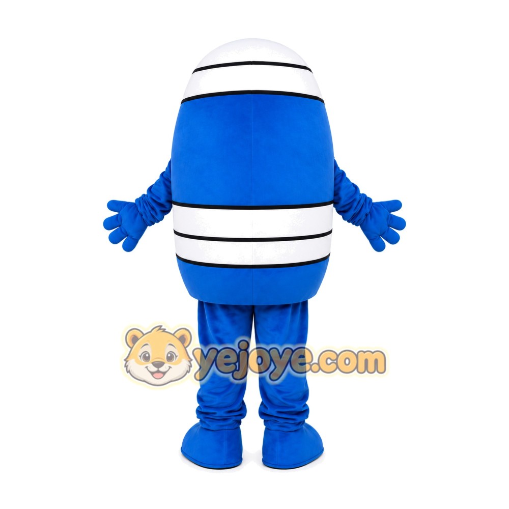 Blue Barrel Character Mascot Costume Blue Barrel Character Mascot Costume