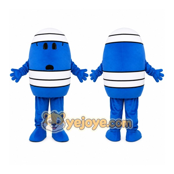 Blue Barrel Character Mascot Costume
