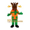 Reindeer Orange Outfit Mascot Costume