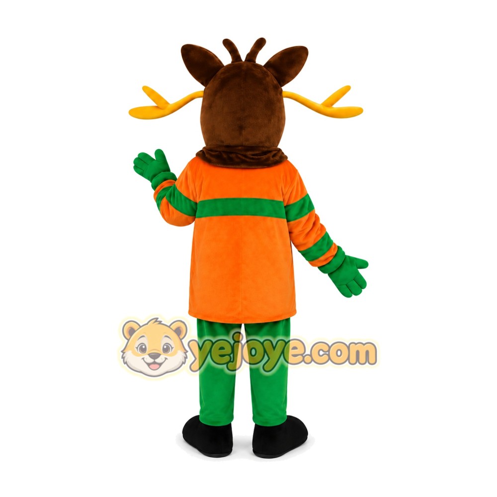 Reindeer Orange Outfit Mascot Costume