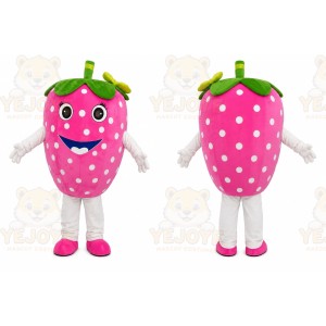 Pink Strawberry Mascot Costume