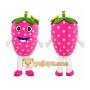 Pink Strawberry Mascot Costume