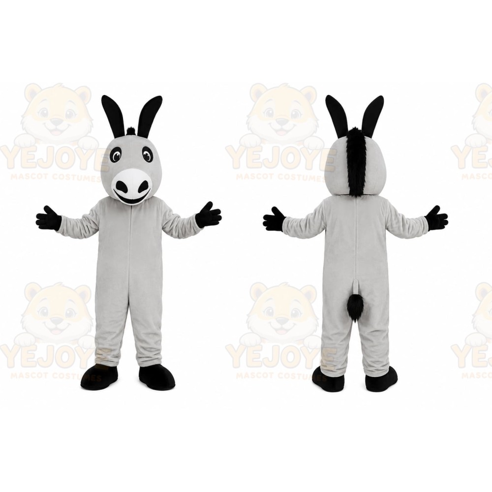 Gray Donkey Mascot Costume