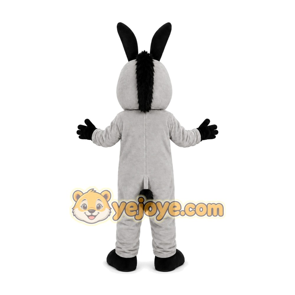 Gray Donkey Mascot Costume Gray Donkey Mascot Costume