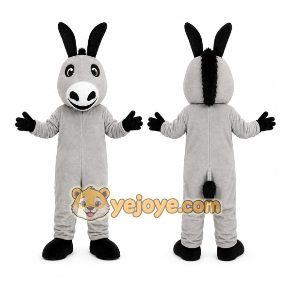 Gray Donkey Mascot Costume