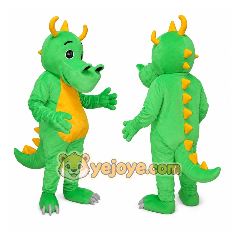 Green Dinosaur Mascot Costume