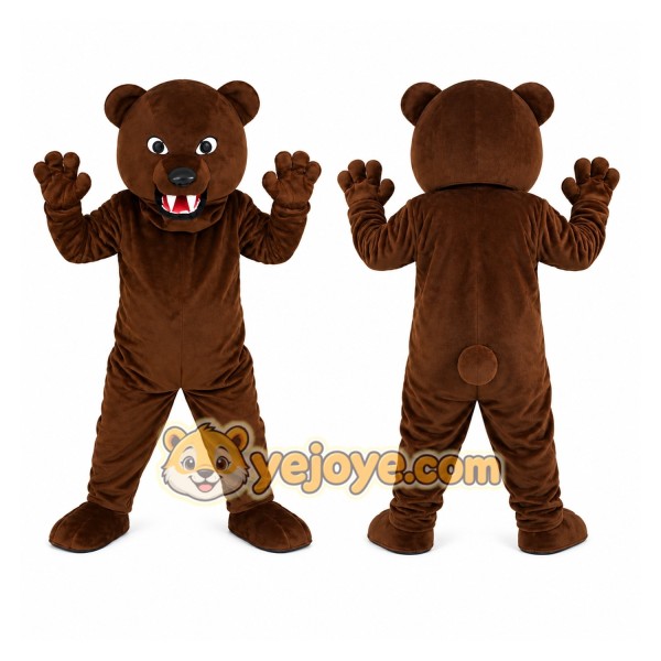 Dark Bear Mascot Costume