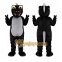 Cute Black Dinosaur Mascot Costume Adult Size