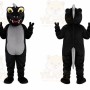 Cute Black Dinosaur Mascot Costume Adult Size