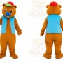 Bear Blue Scarf Mascot Costume
