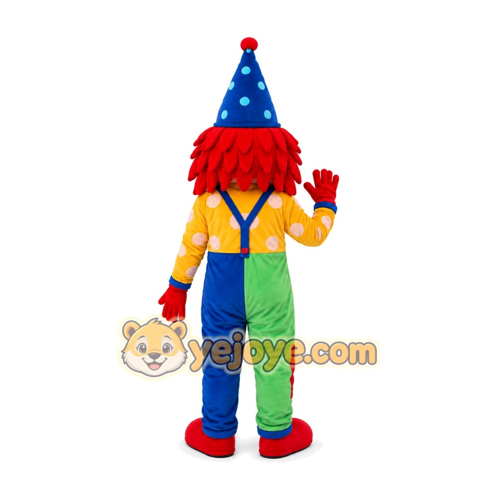 Colorful Clown Mascot Costume Colorful Clown Mascot Costume