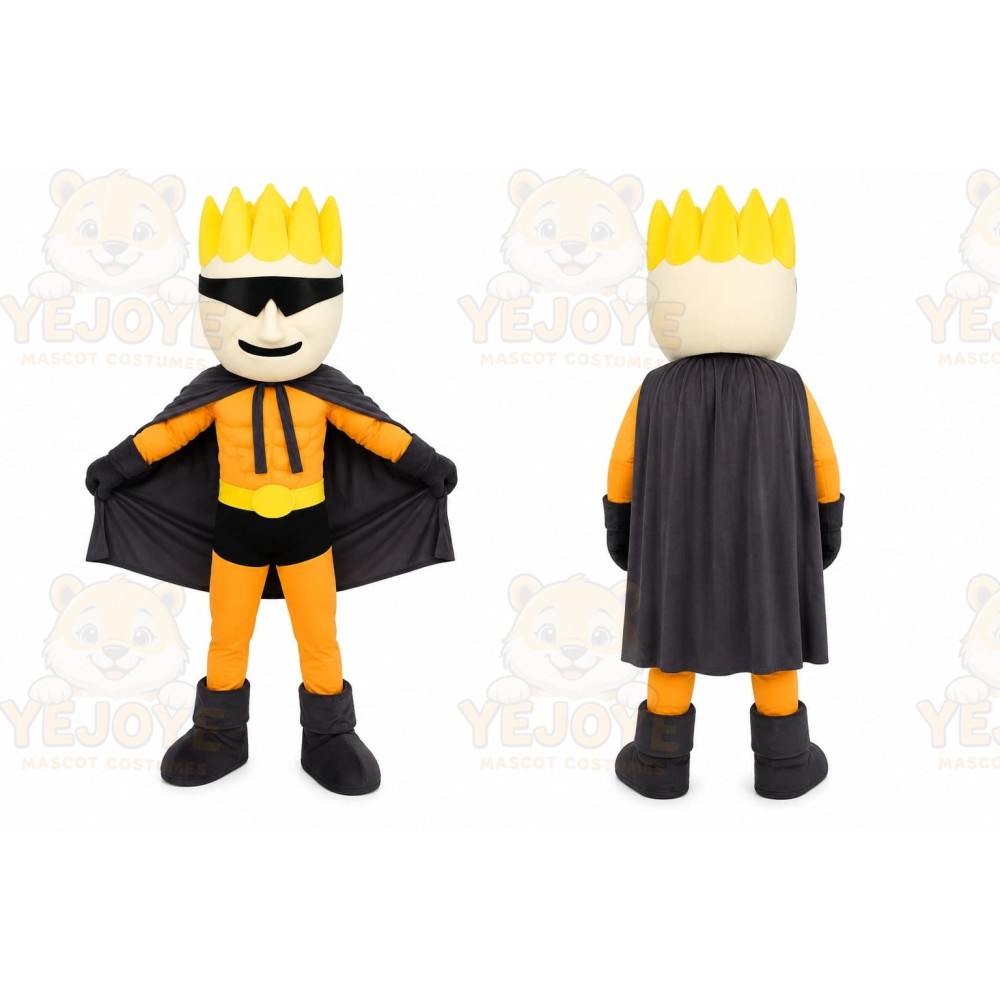 Yellow Hair Superhero Mascot Costume