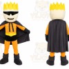 Yellow Hair Superhero Mascot Costume