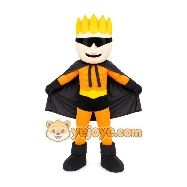 Yellow Hair Superhero Mascot Costume