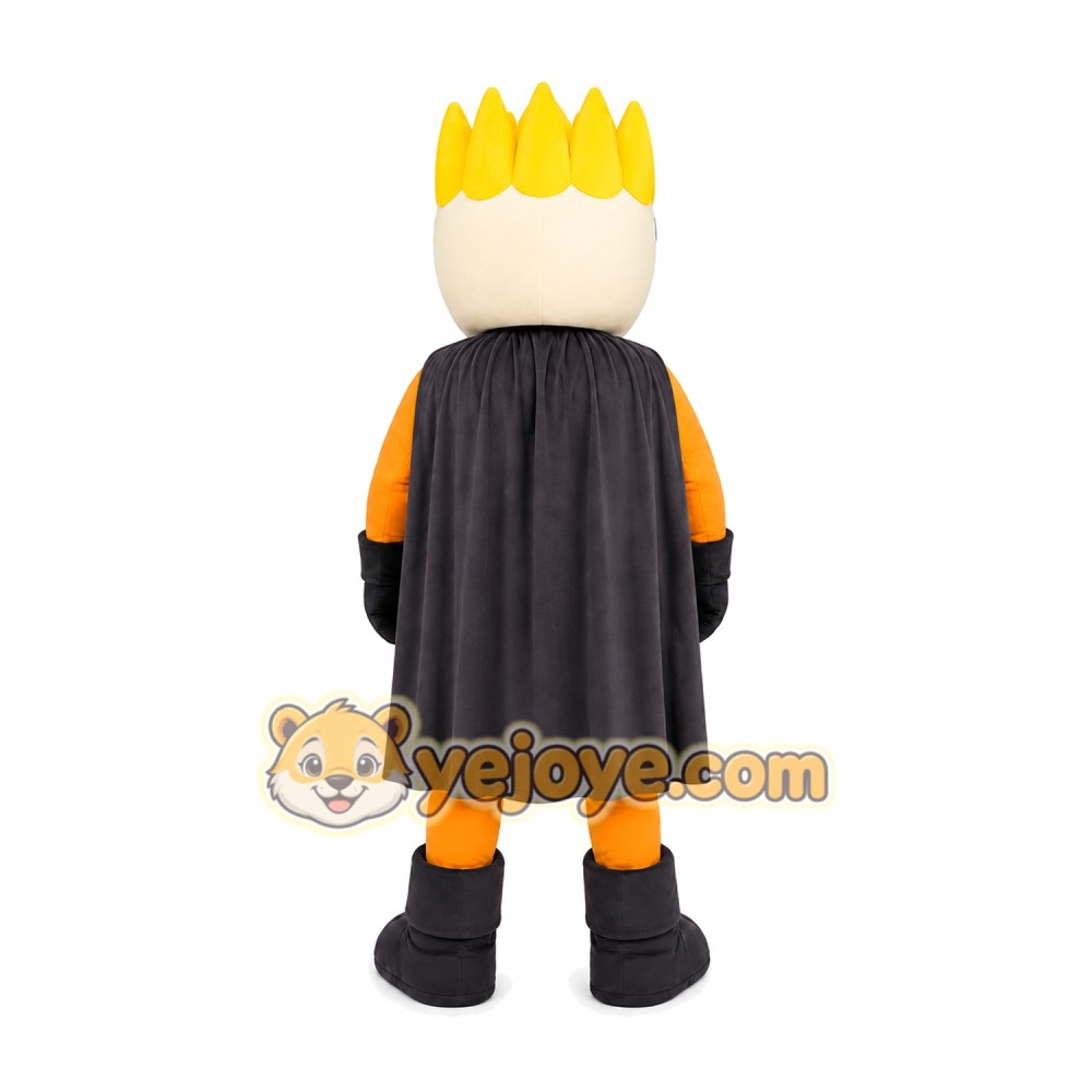 Yellow Hair Superhero Mascot Costume Yellow Hair Superhero Mascot Costume