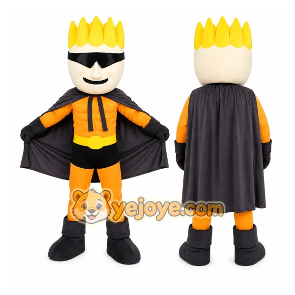 Yellow Hair Superhero Mascot Costume