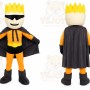 Yellow Hair Superhero Mascot Costume