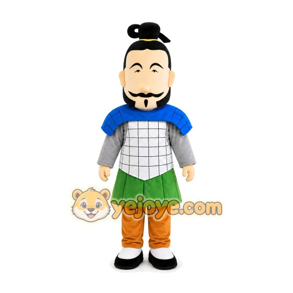 Cartoon Chinese Warrior Mascot Costume