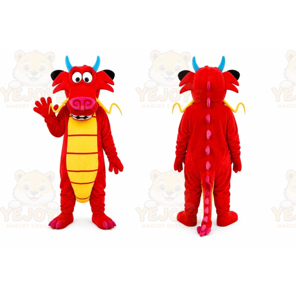 Red Dragon Mascot Costume