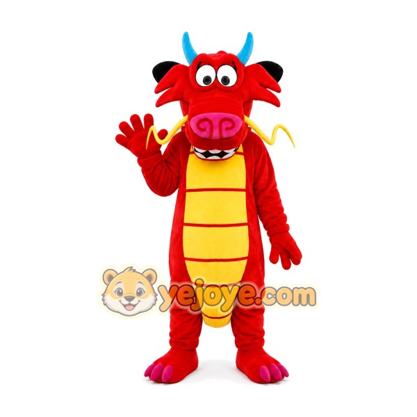 Red Dragon Mascot Costume Red Dragon Mascot Costume