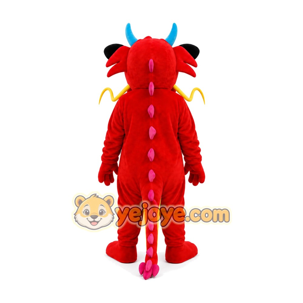 Red Dragon Mascot Costume Red Dragon Mascot Costume