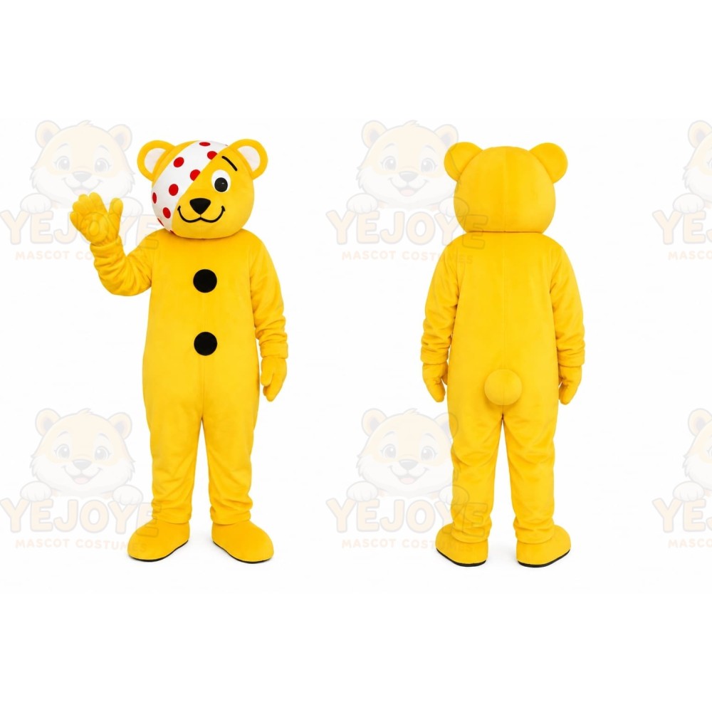 Yellow Leopard Mascot Costume