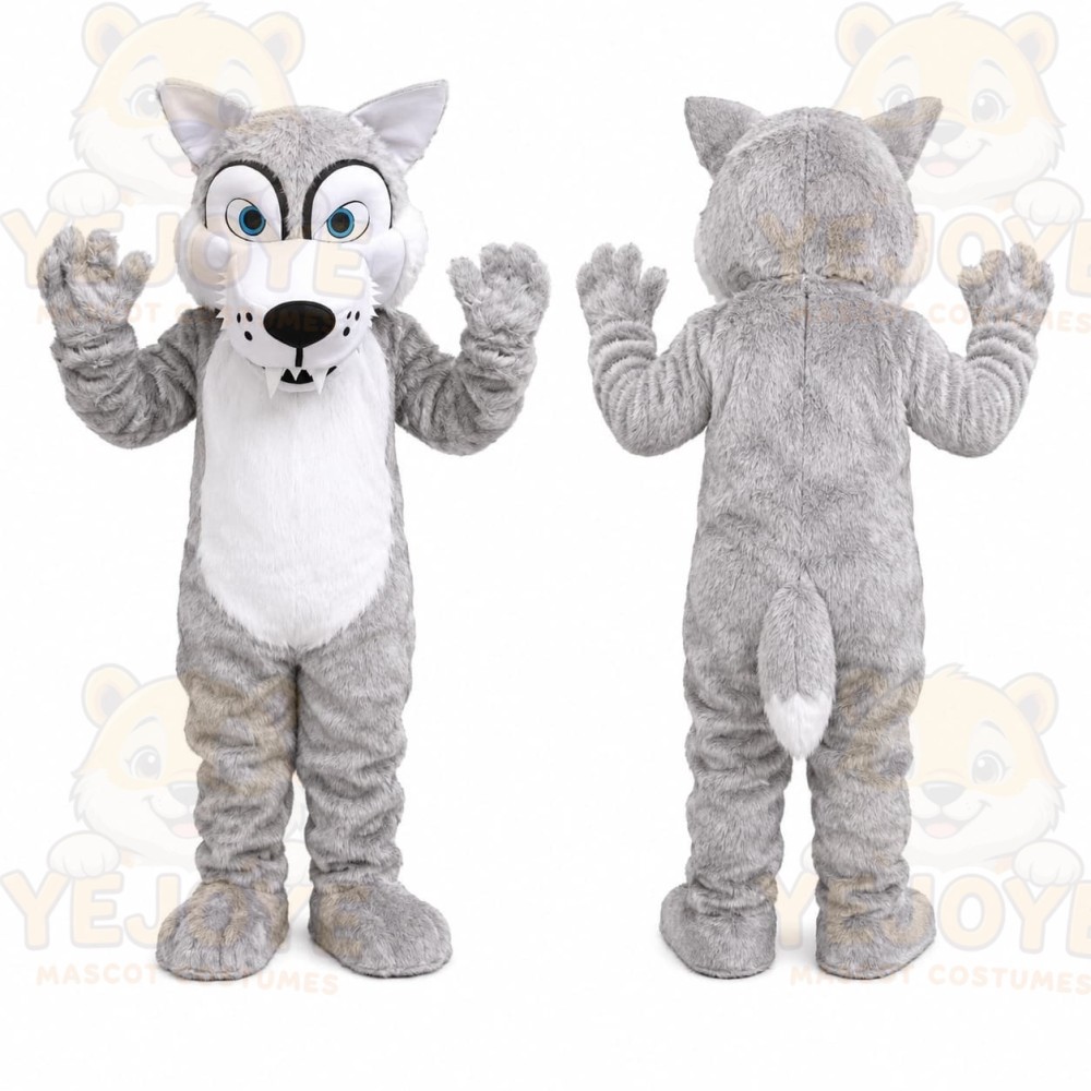 Gray Wolf Mascot Costume