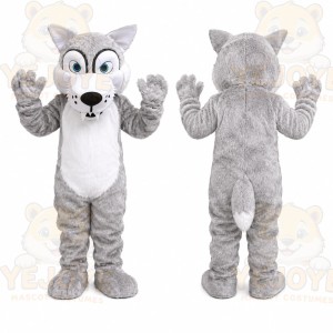Gray Wolf Mascot Costume