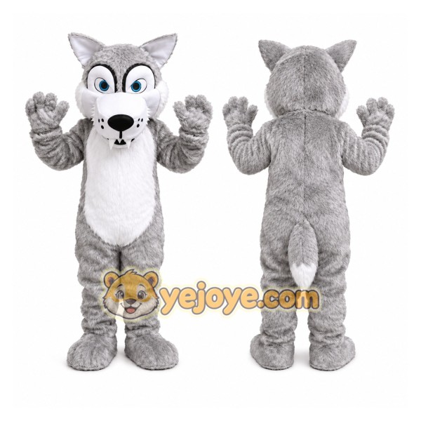 Gray Wolf Mascot Costume