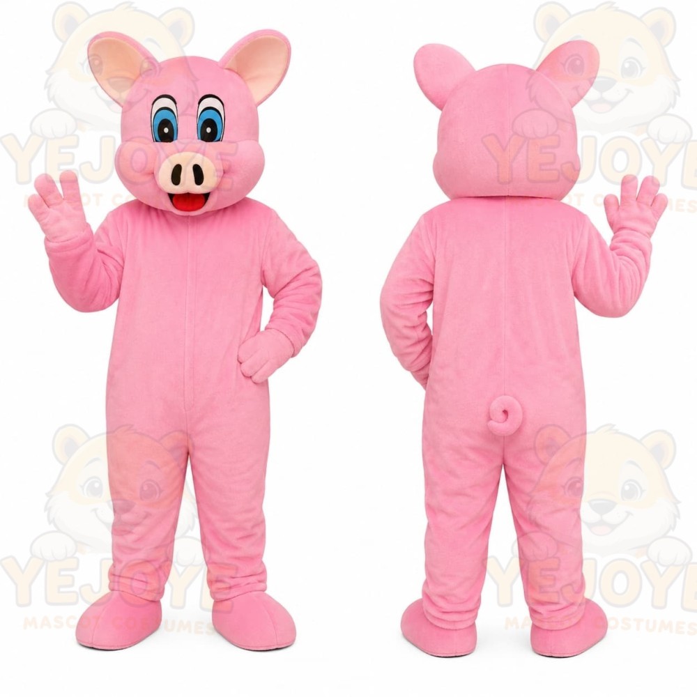 Pink Pig Mascot Costume