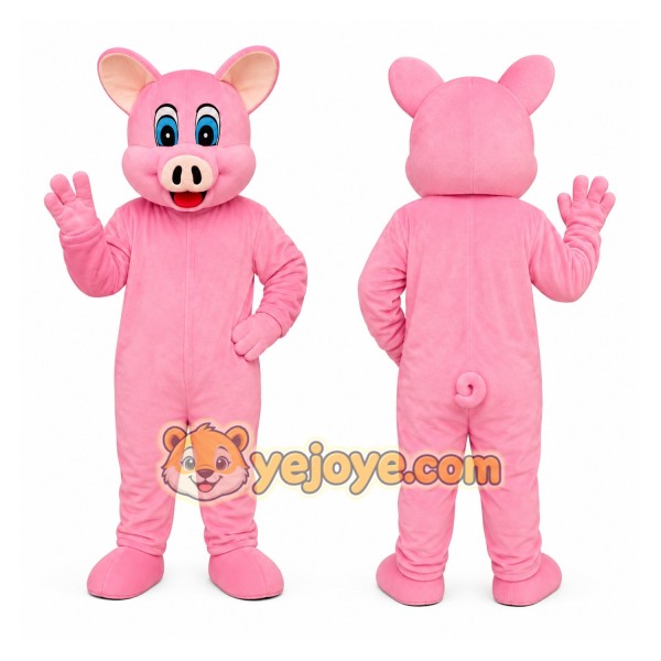 Pink Pig Mascot Costume