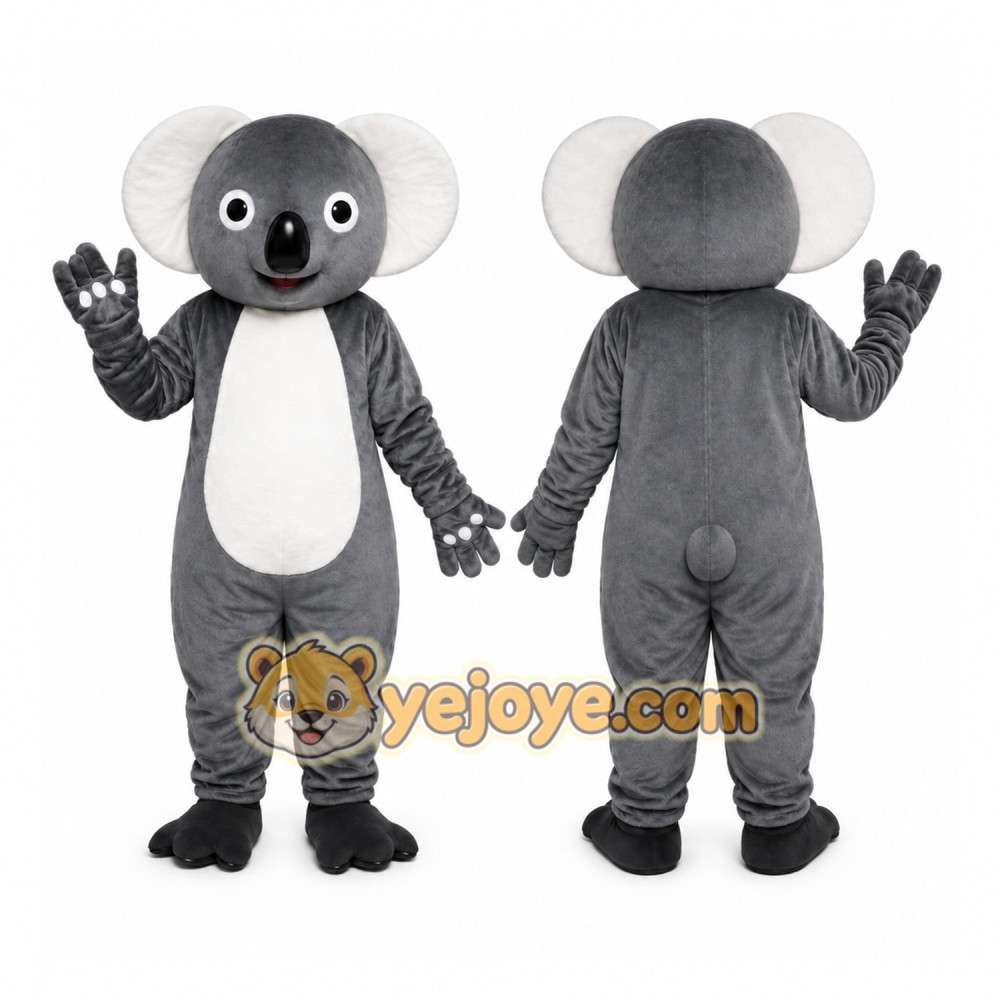 Gray Koala Mascot Costume