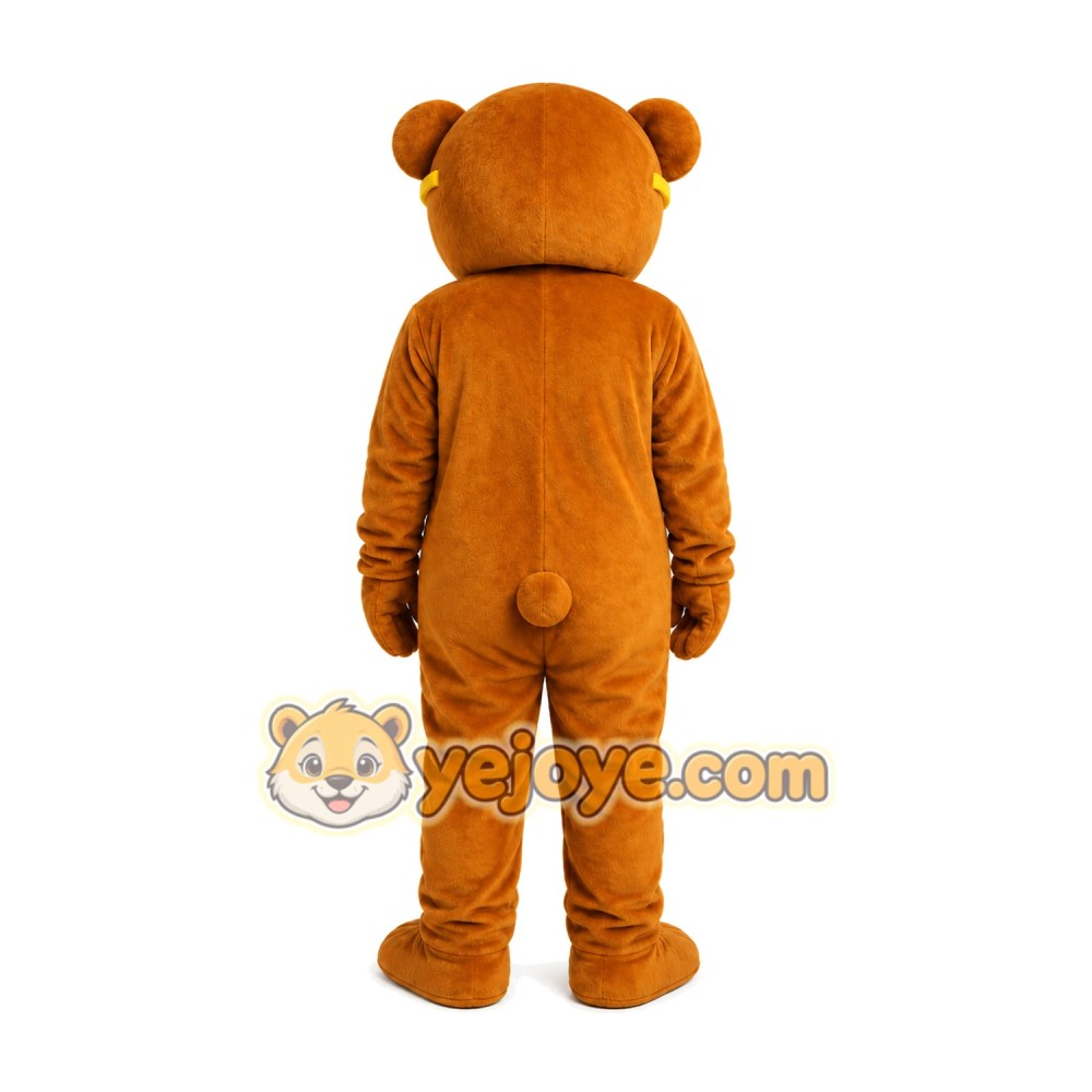 Orange Bear Sunglasses Mascot Costume Orange Bear Sunglasses Mascot Costume