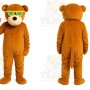 Orange Bear Sunglasses Mascot Costume