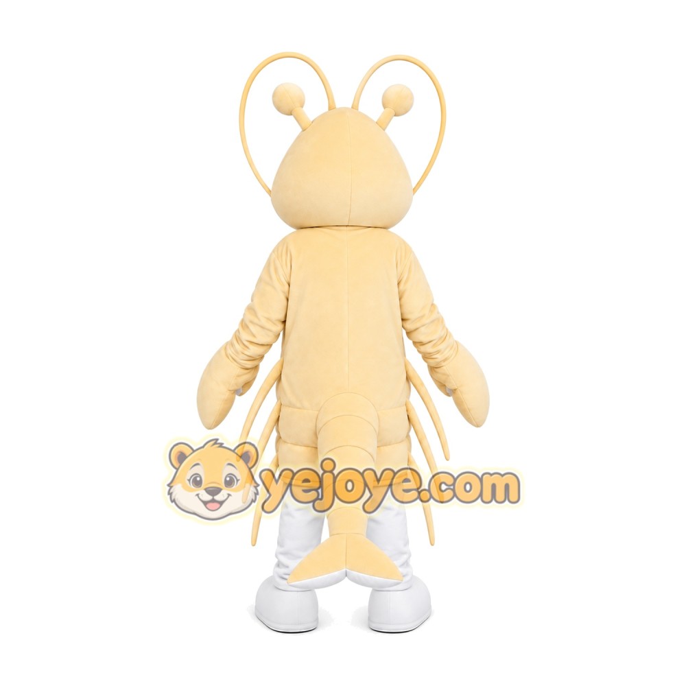 Cream Grasshopper Mascot Costume Cream Grasshopper Mascot Costume