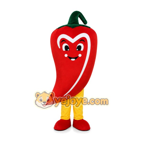 Red Chili Pepper Mascot Costume Red Chili Pepper Mascot Costume