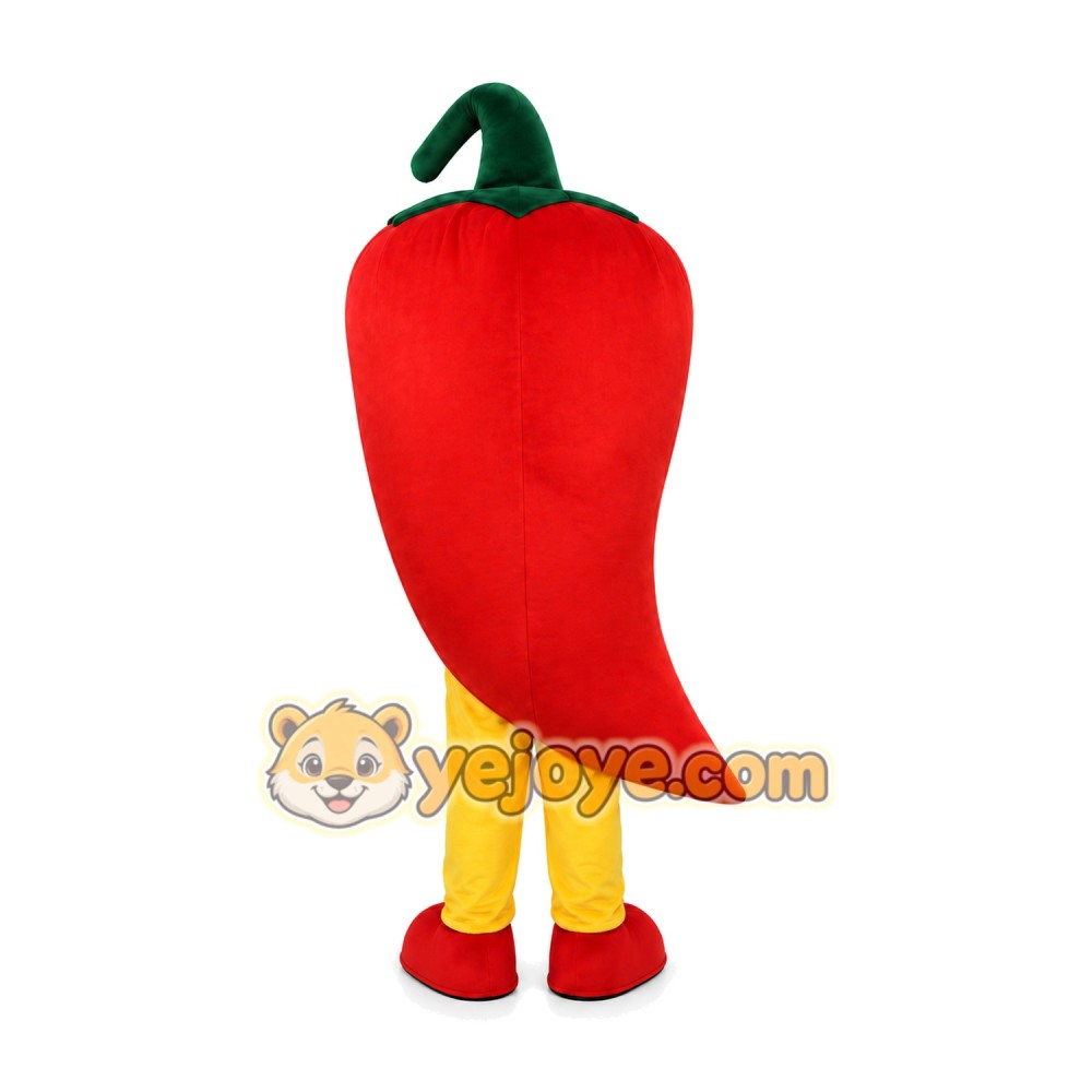 Red Chili Pepper Mascot Costume Red Chili Pepper Mascot Costume